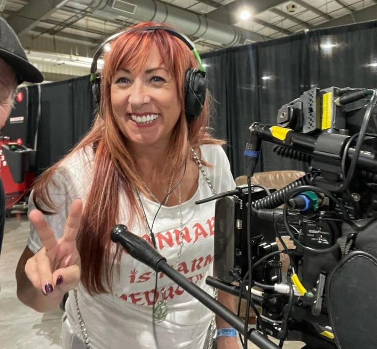 Kimmie Cannabis on location